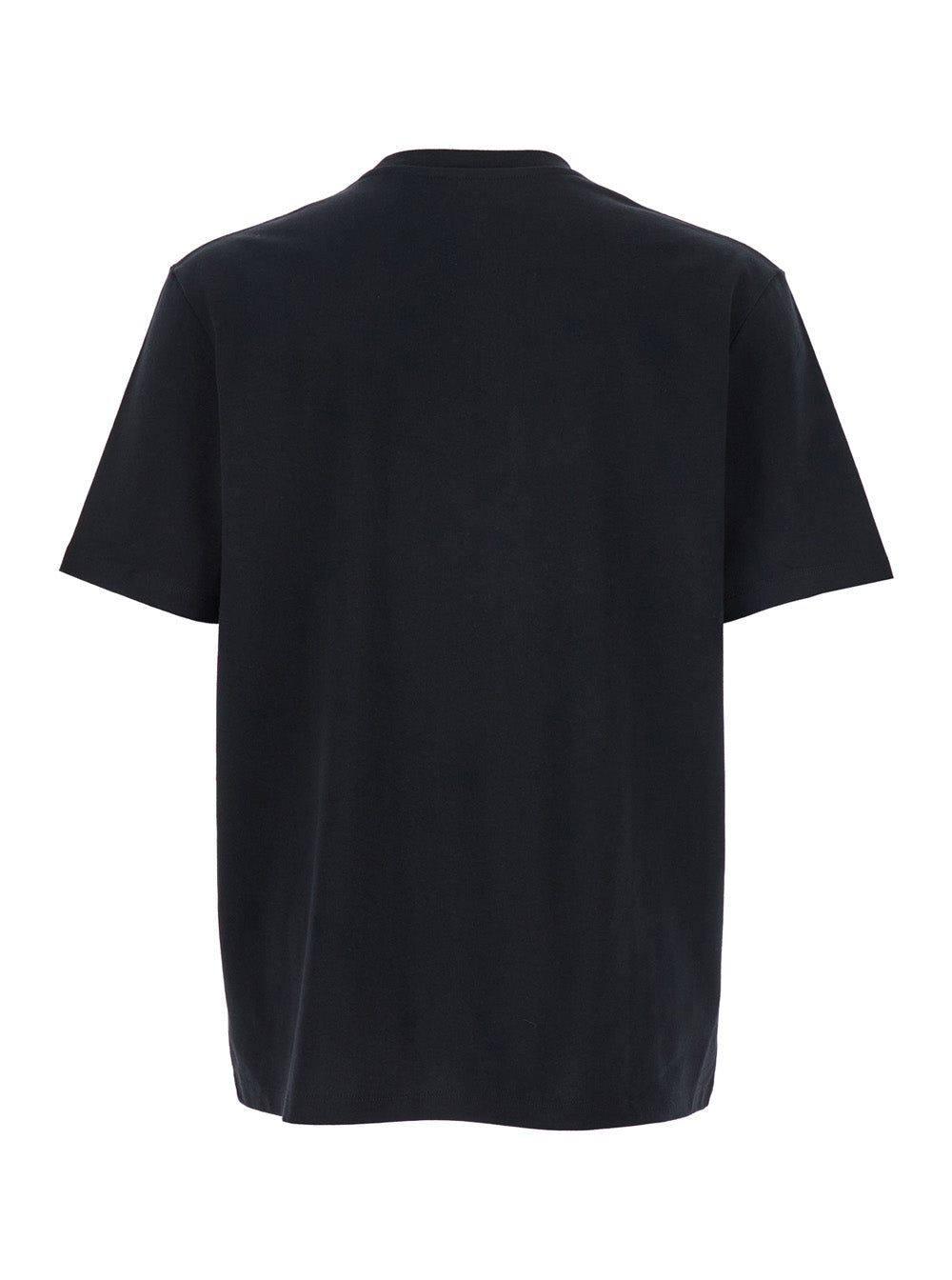 Balmain Men Black Crewneck T-Shirt With Logo Lettering Print On The Front In Cotton Man