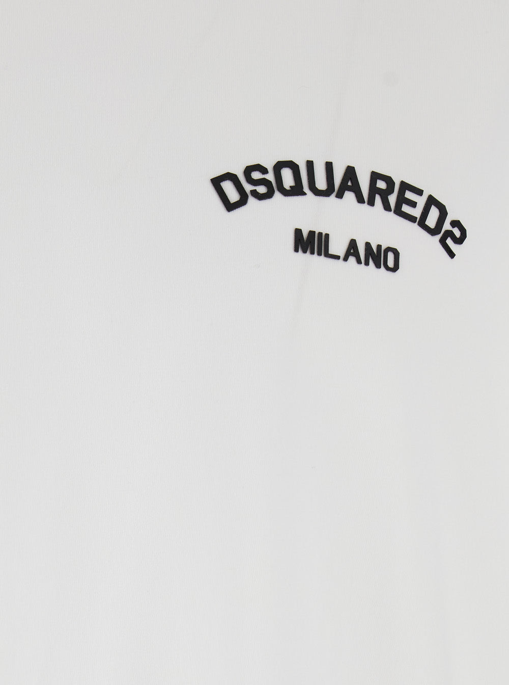 Dsquared2 Men White Crewneck T-Shirt With Logo Lettering On The Front In Cotton Man