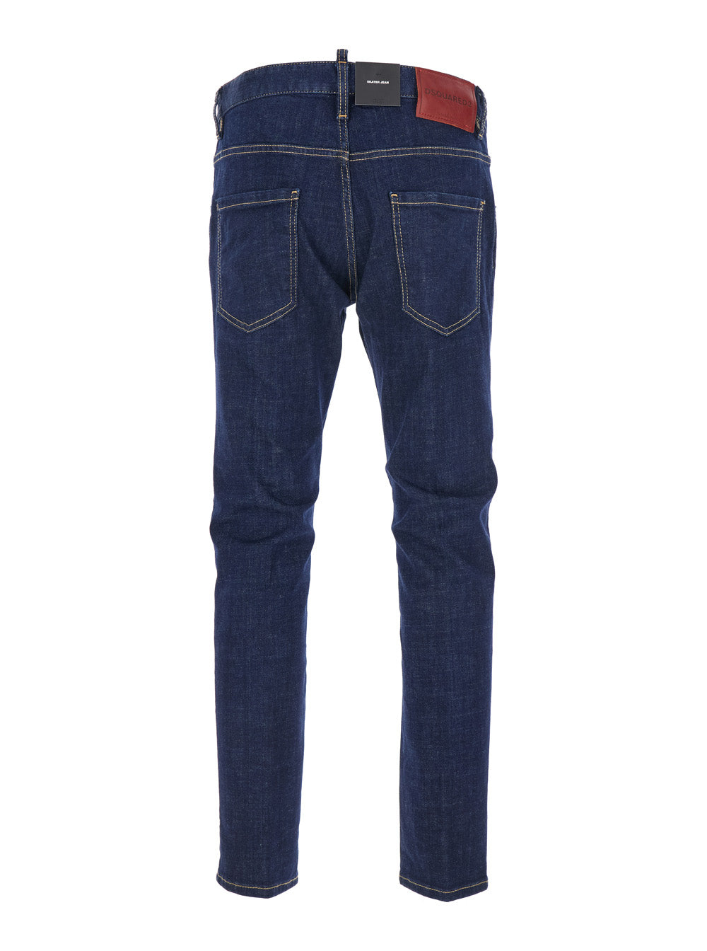 Dsquared2 Men Blue Jeans With Belt Loops And Logo Patch On The Rear In Denim Man