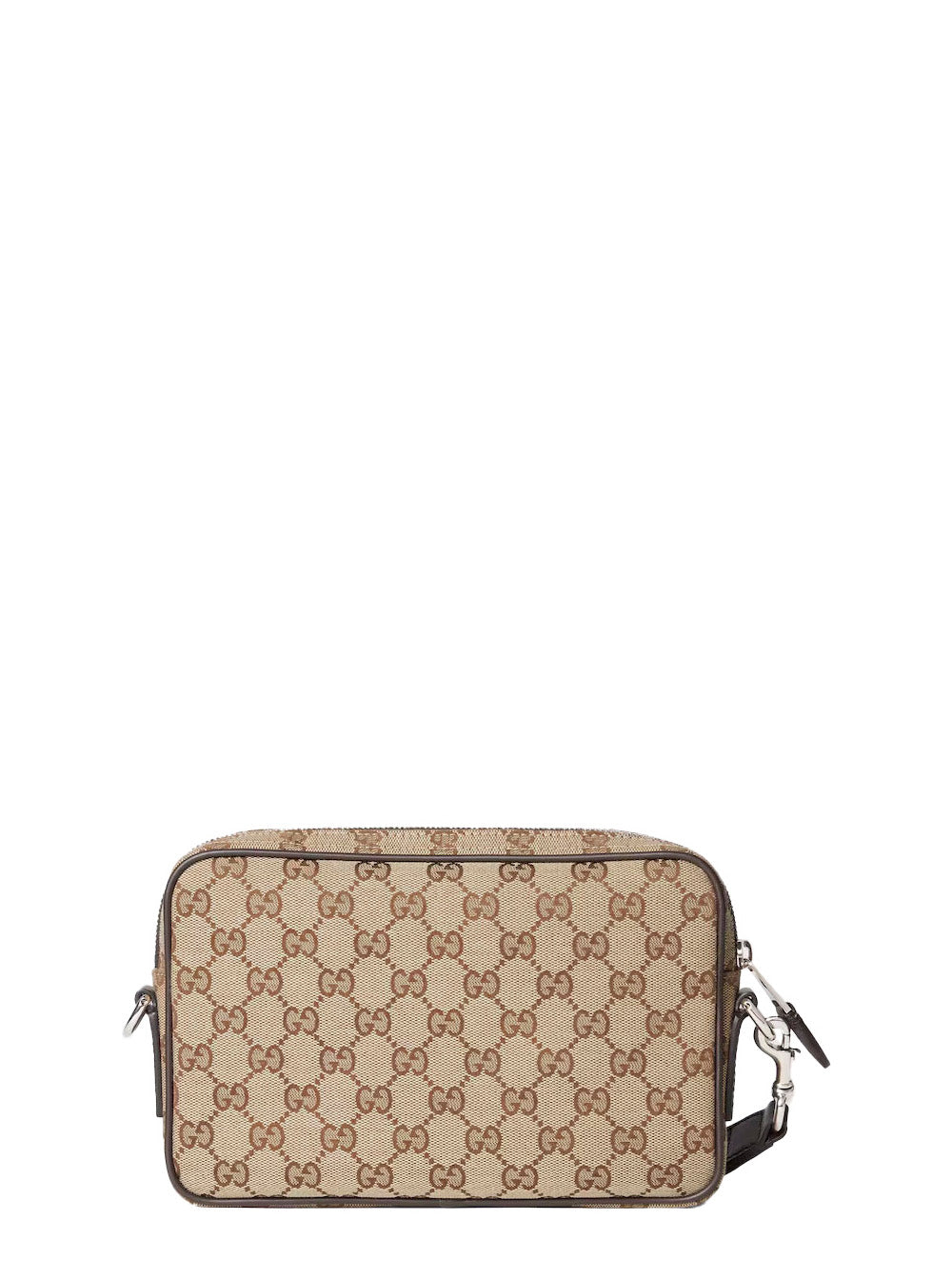 Gucci Men Beige Crossbody Bag With All-Over Gg Motif In Fabric Man