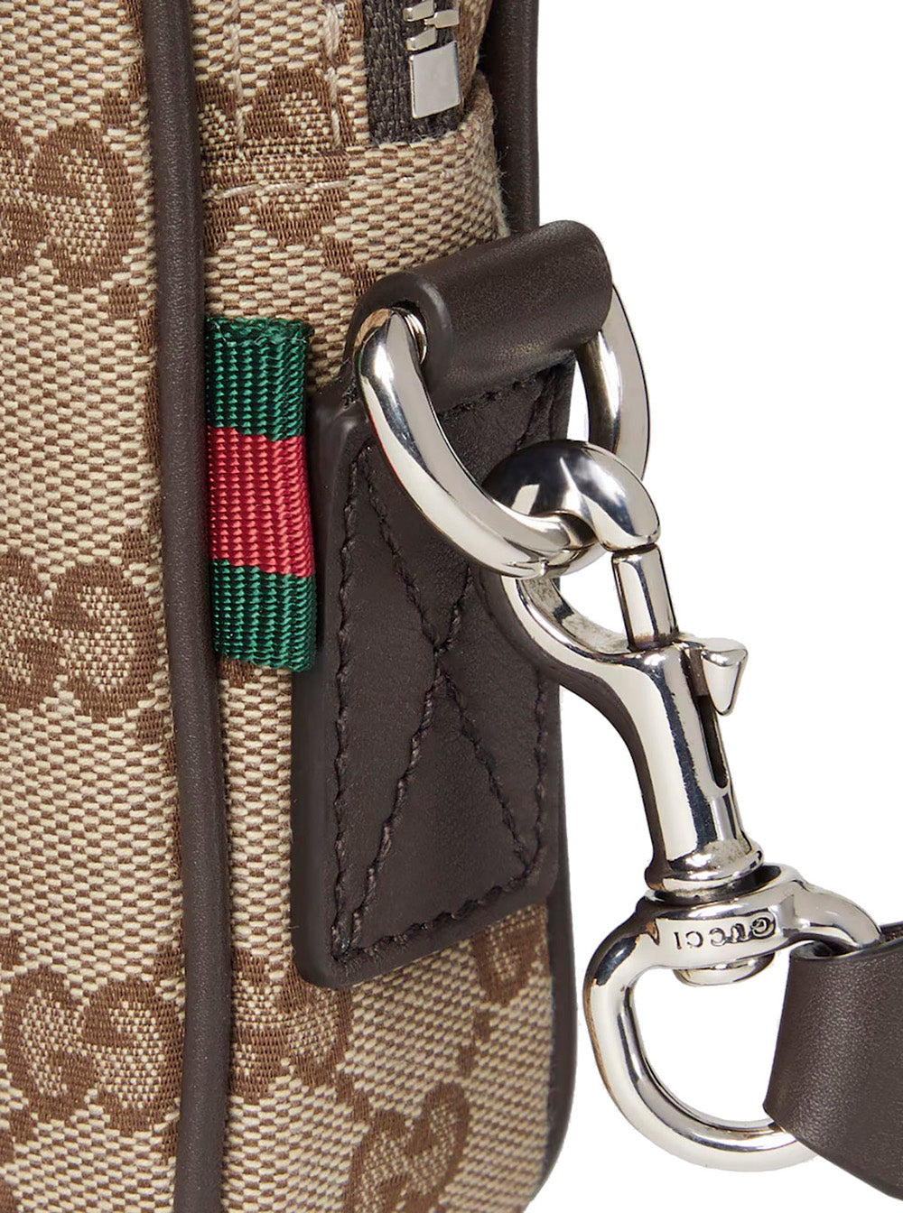 Gucci Men Beige Crossbody Bag With All-Over Gg Motif In Fabric Man