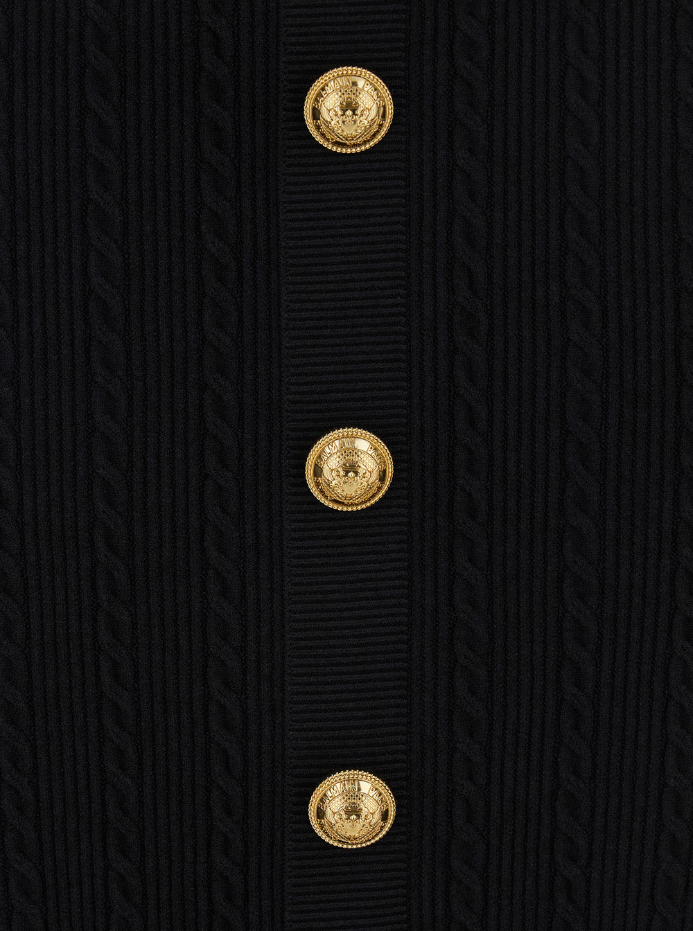 Balmain Women Black Skirt With Logo Buttons And Zip Closure In Viscose Blend Woman