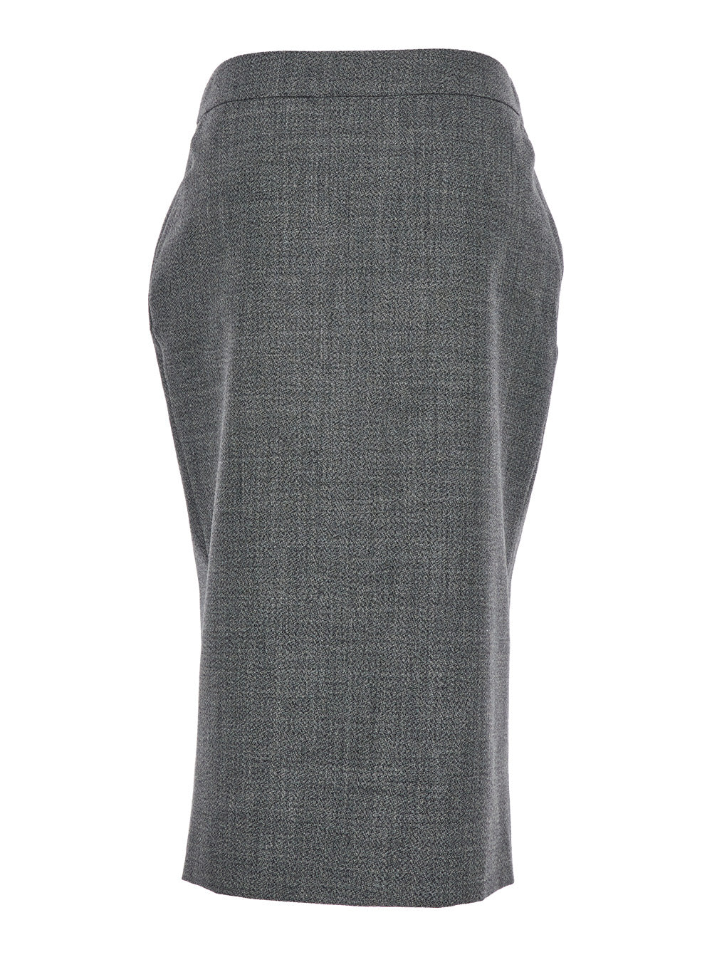 Alexander Mcqueen Women Grey Skirt With Button Closure In Wool Woman