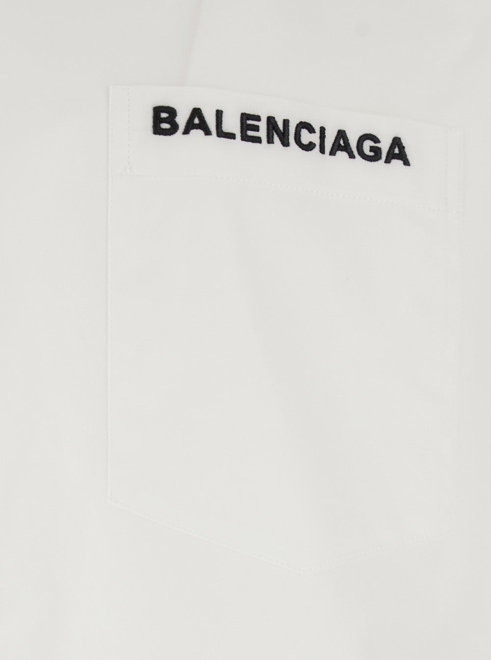 Balenciaga Men White Shirt With Logo Lettering On The Front And Logo Patch On The Sleeve In Cotton Man