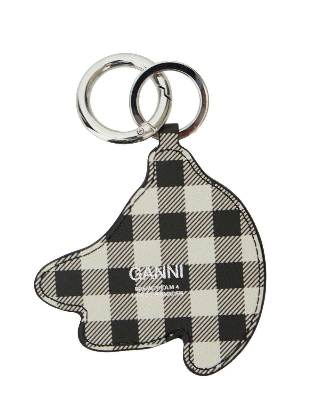 Ganni Women Multicolor Banana Shaped Keyring With Logo Lettering On The Front In Leather And Tech Fabric Woman