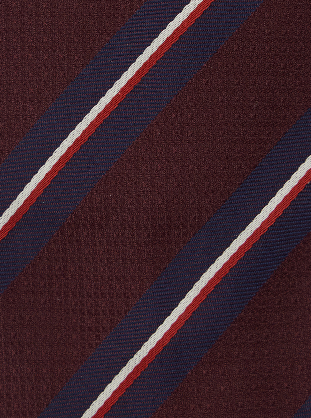 Dsquared2 Men Bordeaux Tie With All-Over Striped Motif In Silk Man