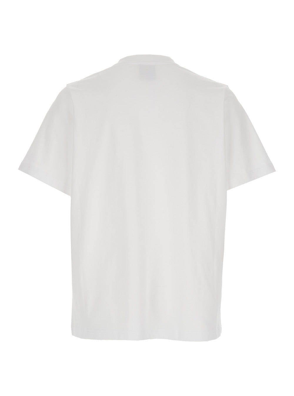 Casablanca Men White Crewneck T-Shirt With Logo On The Front In Cotton Man