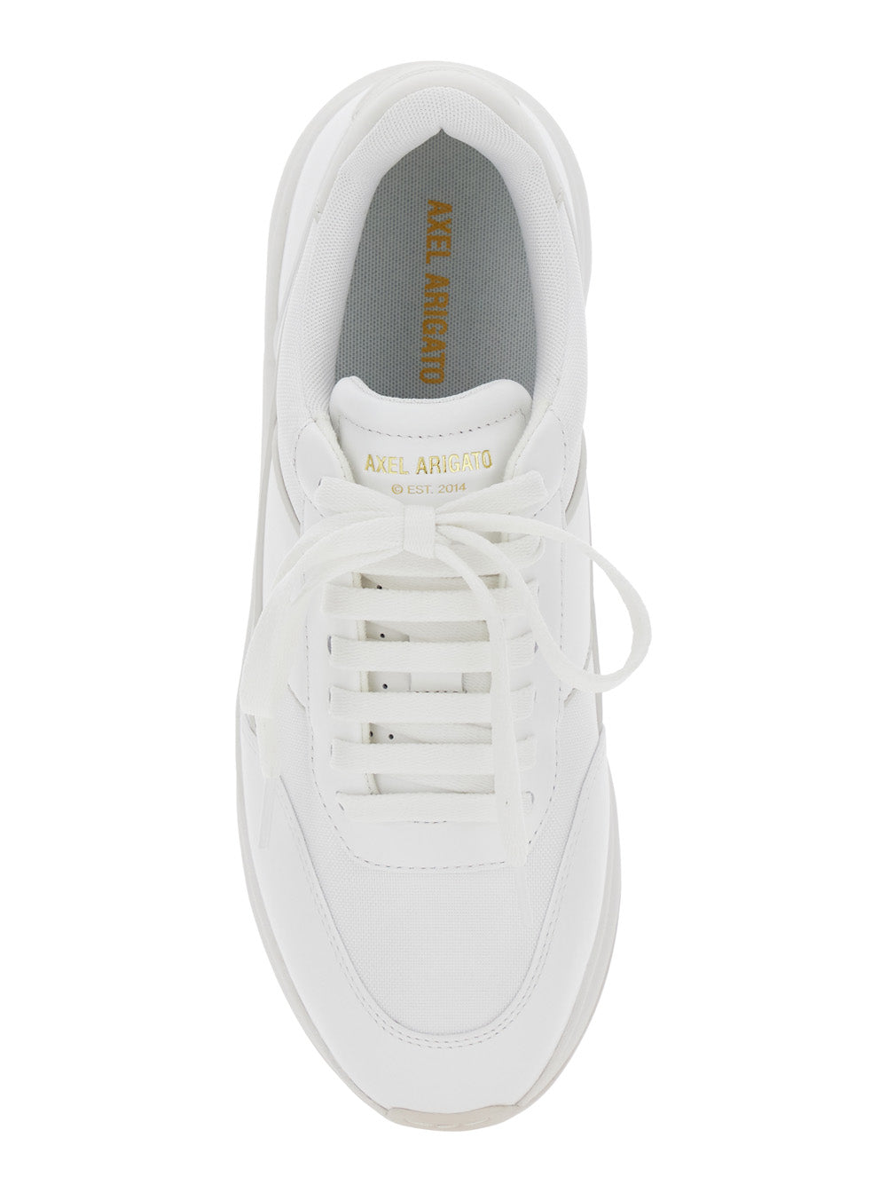 Axel Arigato Men 'Genesis Neo Runner' White Low Top Sneakers With Logo Lettering On Tongue And Heel In Leather Blend Man