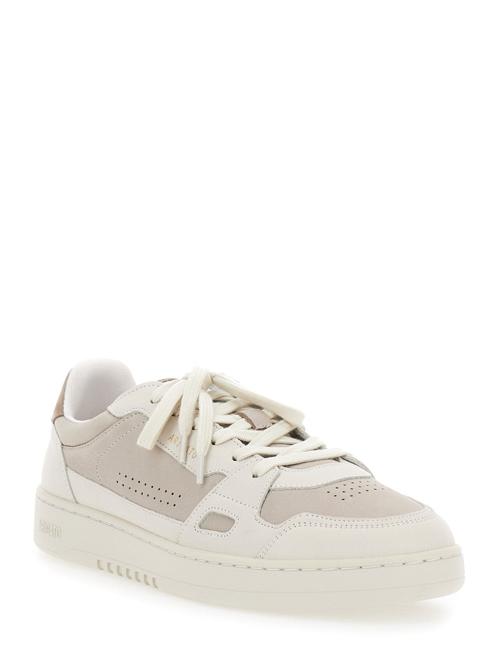 Axel Arigato Men 'Dice Lo' Beige Low Top Sneakers With Logo Patch On The Tongue And Logo Lettering On The Heel In Leather Man