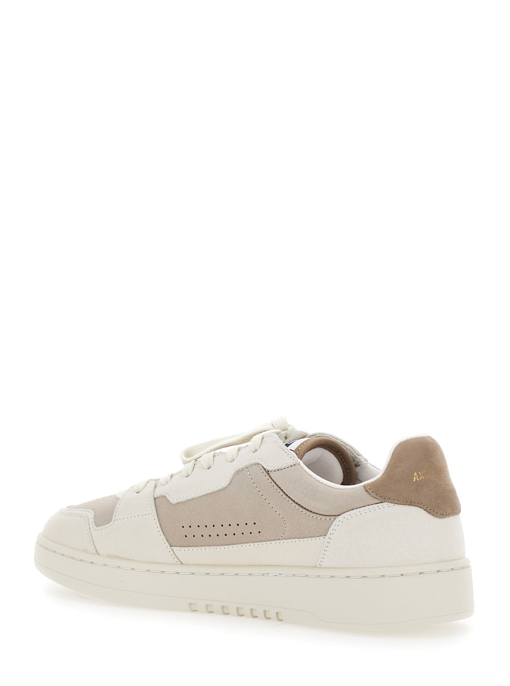 Axel Arigato Men 'Dice Lo' Beige Low Top Sneakers With Logo Patch On The Tongue And Logo Lettering On The Heel In Leather Man