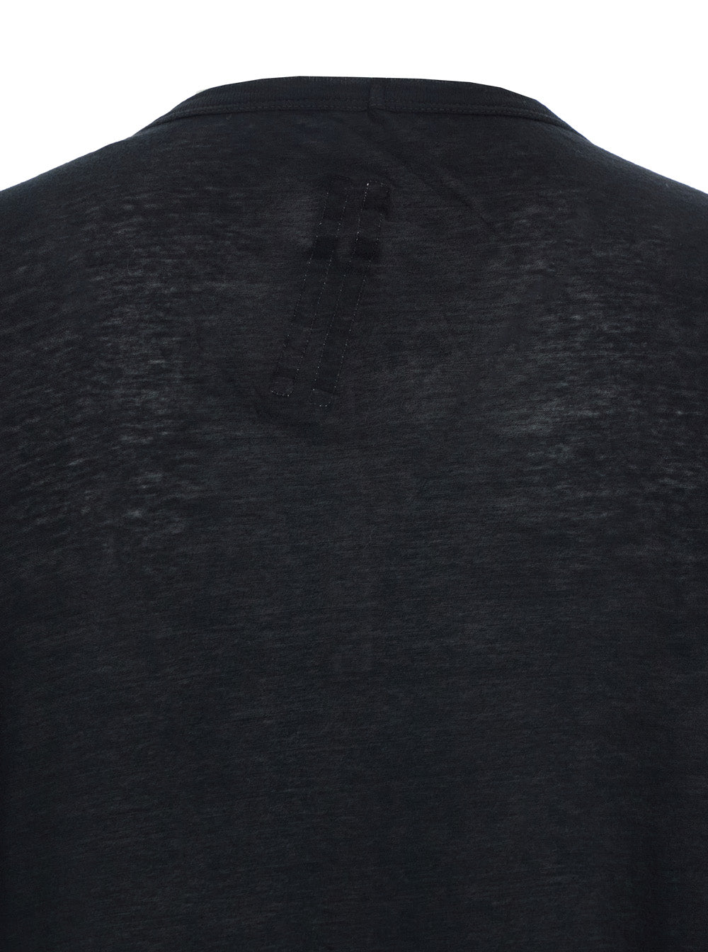 Rick Owens Men 'Brad' Black Crewneck T-Shirt With Rear Stitching In Cotton Man