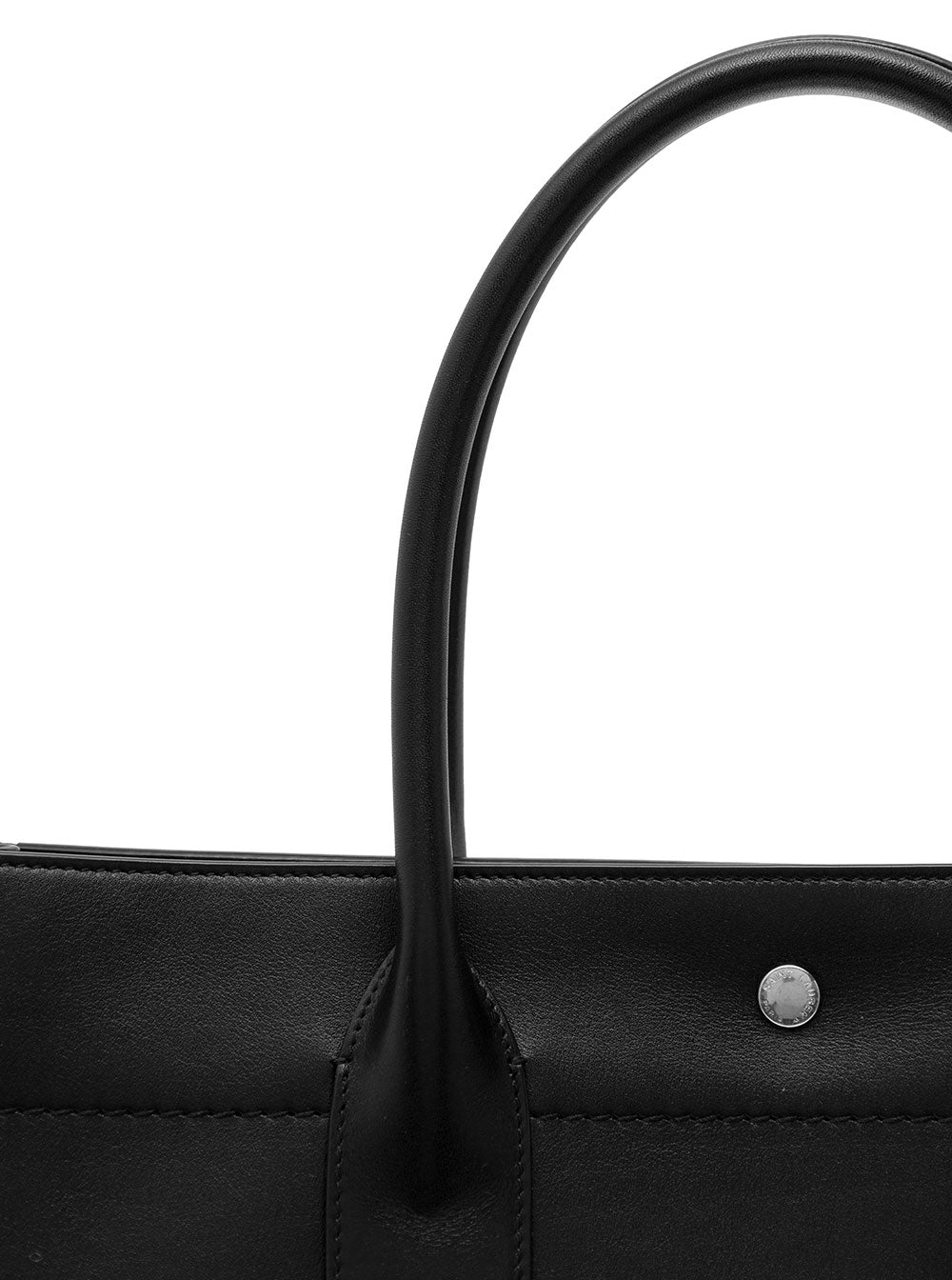 Saint Laurent Men Rive Gauche Large Tote Bag In Black Smooth Leather Man