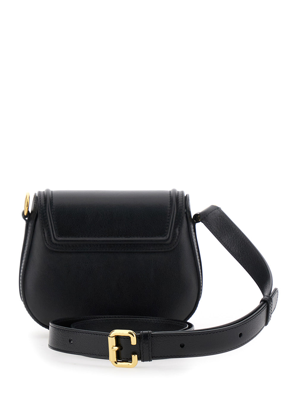 Chloé Women 'Horse Medal' Black Shoulder Bag With Adjustable And Removable Shoulder Strap And Logo Plaque On The Front In Leather Woman