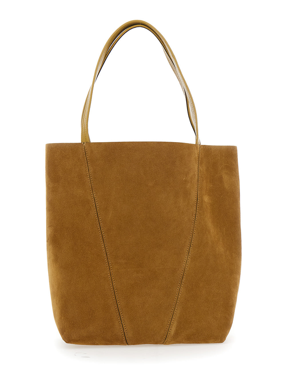 Chloé Women 'Spin' Beige Shoulder Bag With Chain-Link Detail With Logo Charm In Suede Woman