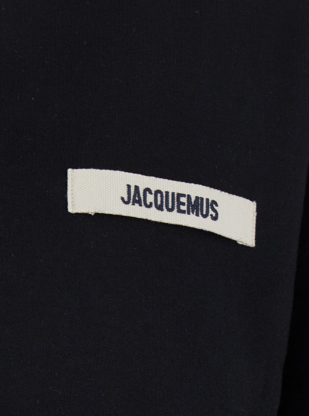 Jacquemus Men 'Le Camionneur Gros Grain' Black Sweatshirt With Logo Patch On The Front In Cotton Man