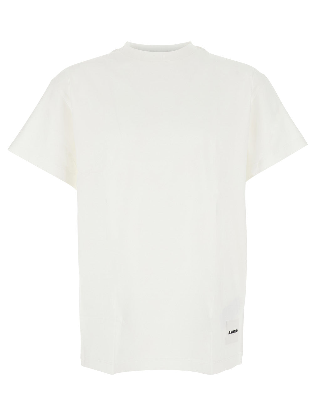 Jil Sander Men Multicolor Set Of Three Crewneck T-Shirts With Logo Patch On The Front In Cotton Man