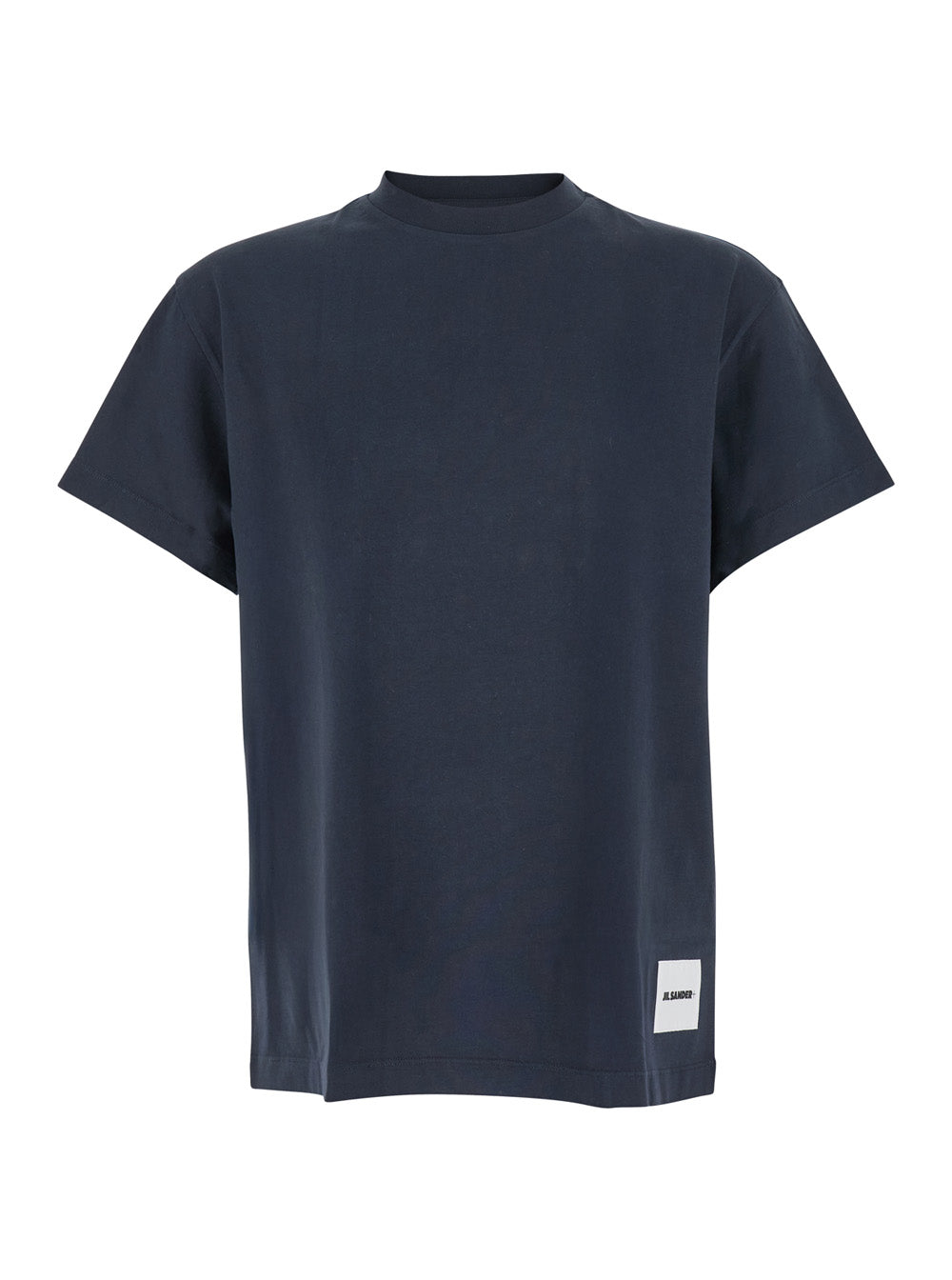Jil Sander Men Multicolor Set Of Three Crewneck T-Shirts With Logo Patch On The Front In Cotton Man