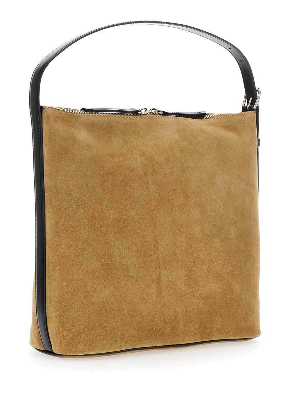 A.P.C. Women 'Vera' Beige Shoulder Bag With Top Handle And Zip Closure In Suede Woman
