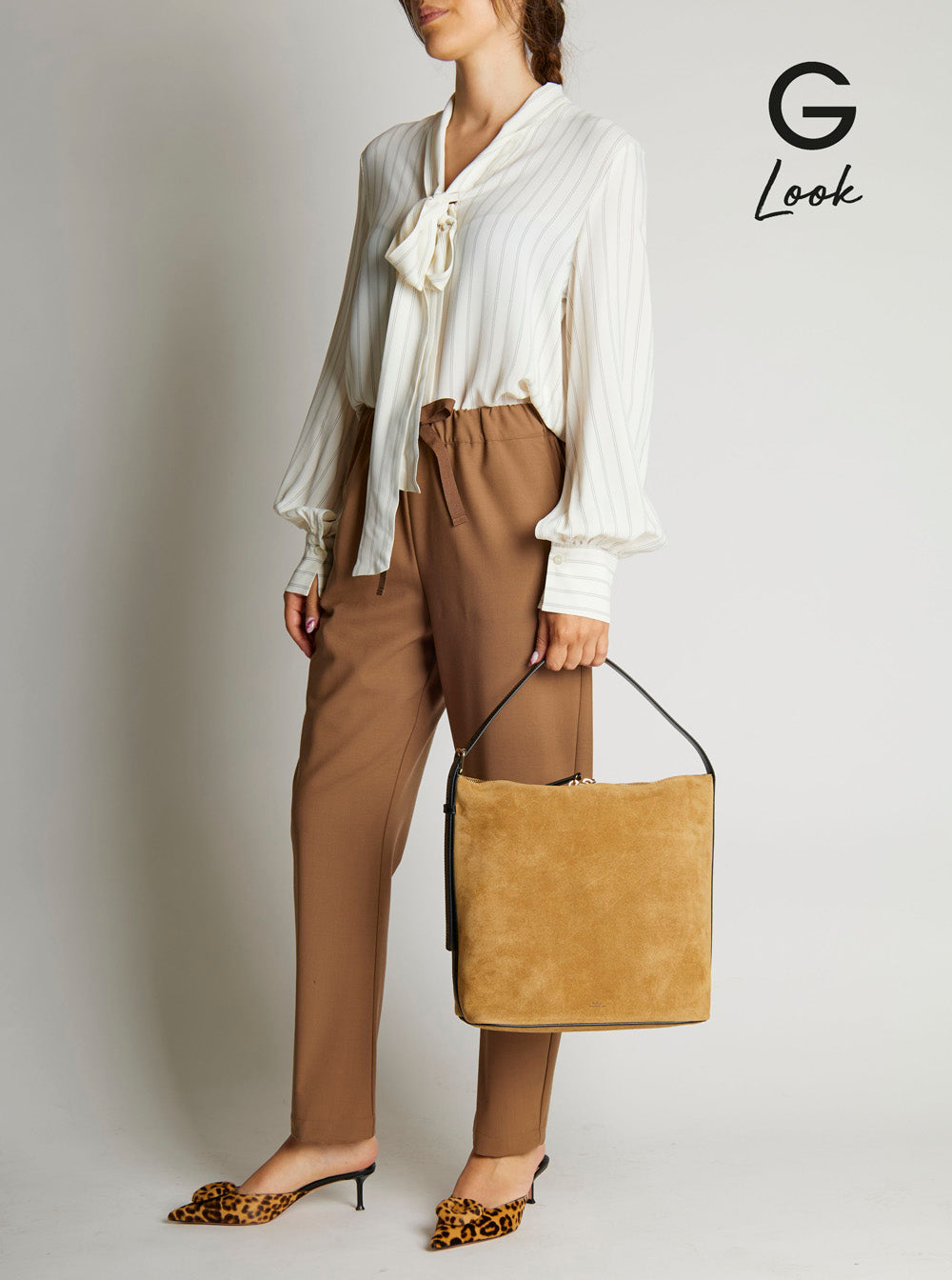 A.P.C. Women 'Vera' Beige Shoulder Bag With Top Handle And Zip Closure In Suede Woman