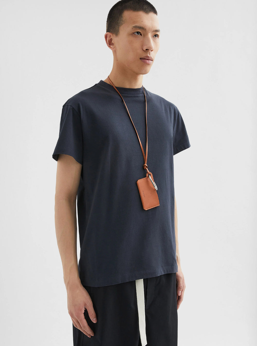 Jil Sander Men Multicolor Set Of Three Crewneck T-Shirts With Logo Patch On The Front In Cotton Man