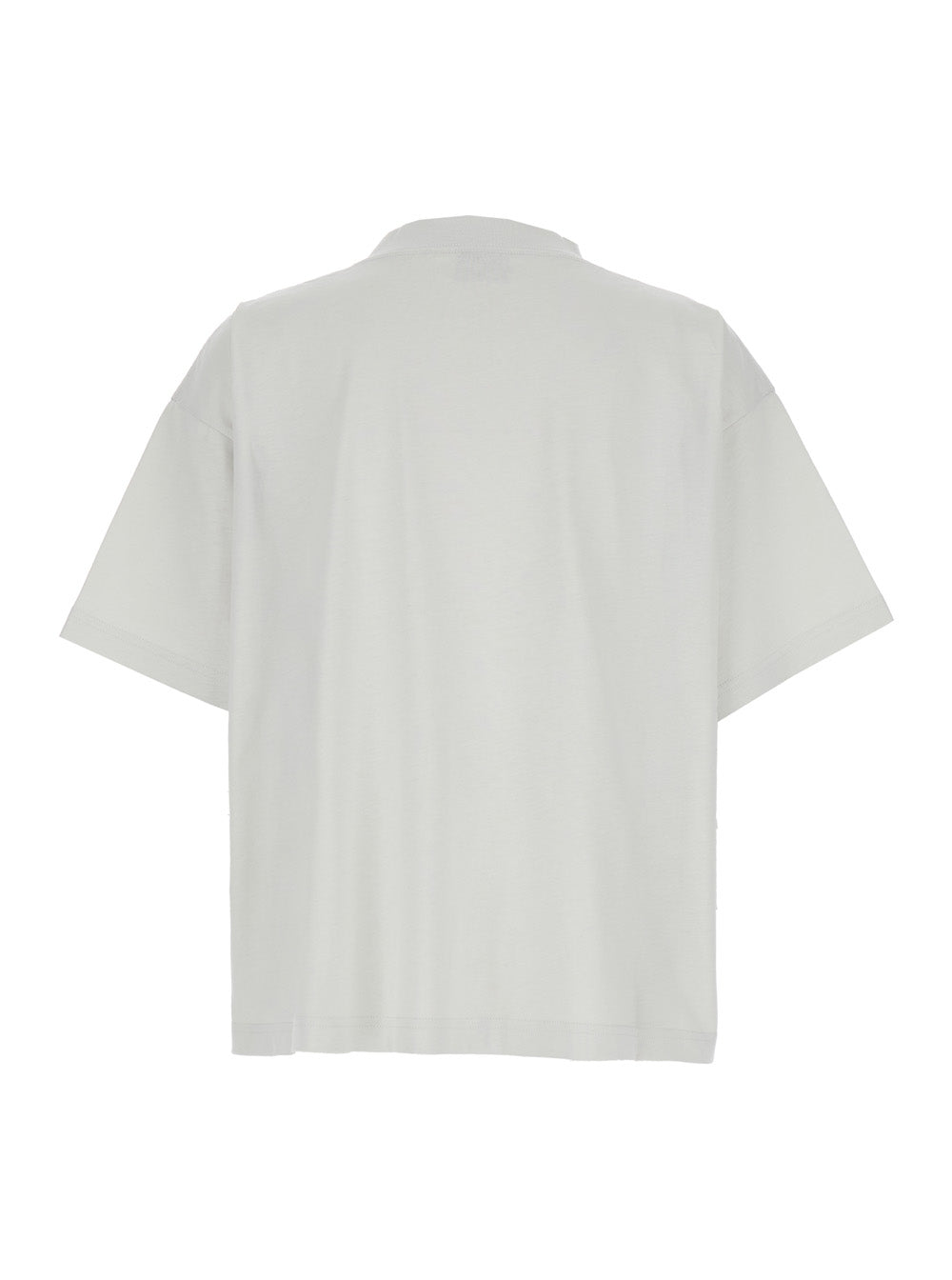 Balenciaga Women White Crewneck Cropped T-Shirt With Logo Lettering On The Front In Cotton Woman