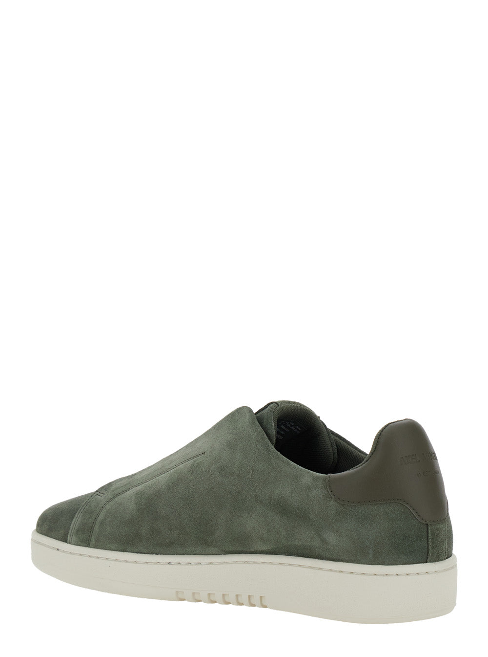 Axel Arigato Men 'Dice' Green Low Top Laceless Sneakers With Logo Lettering On The Side In Suede Man