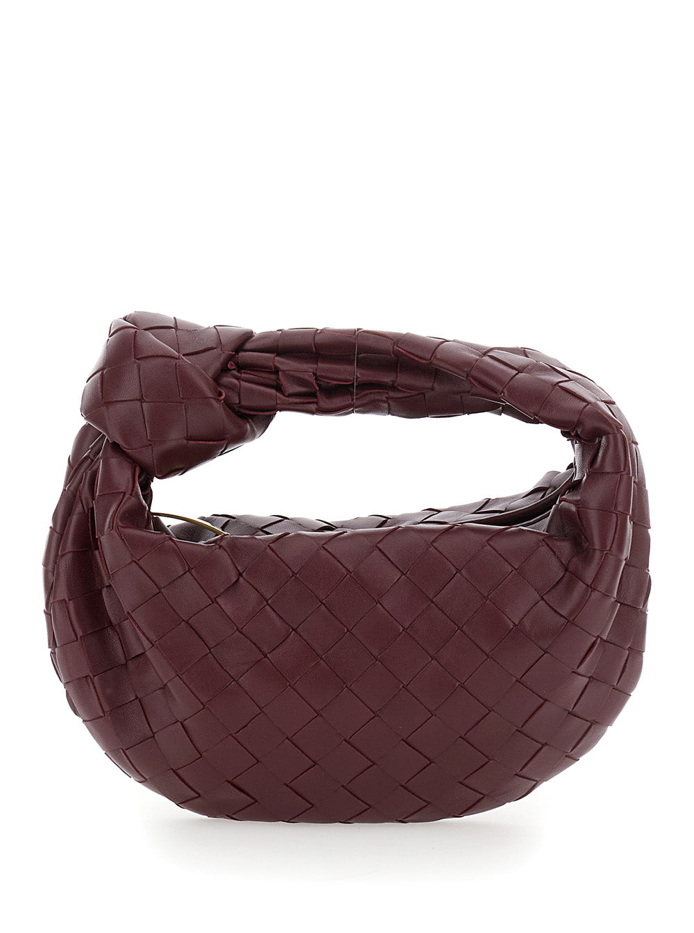 Bottega Veneta Women 'Mini Jodie' Bordeaux Handbag With Intrecciato Motif In Leather Woman