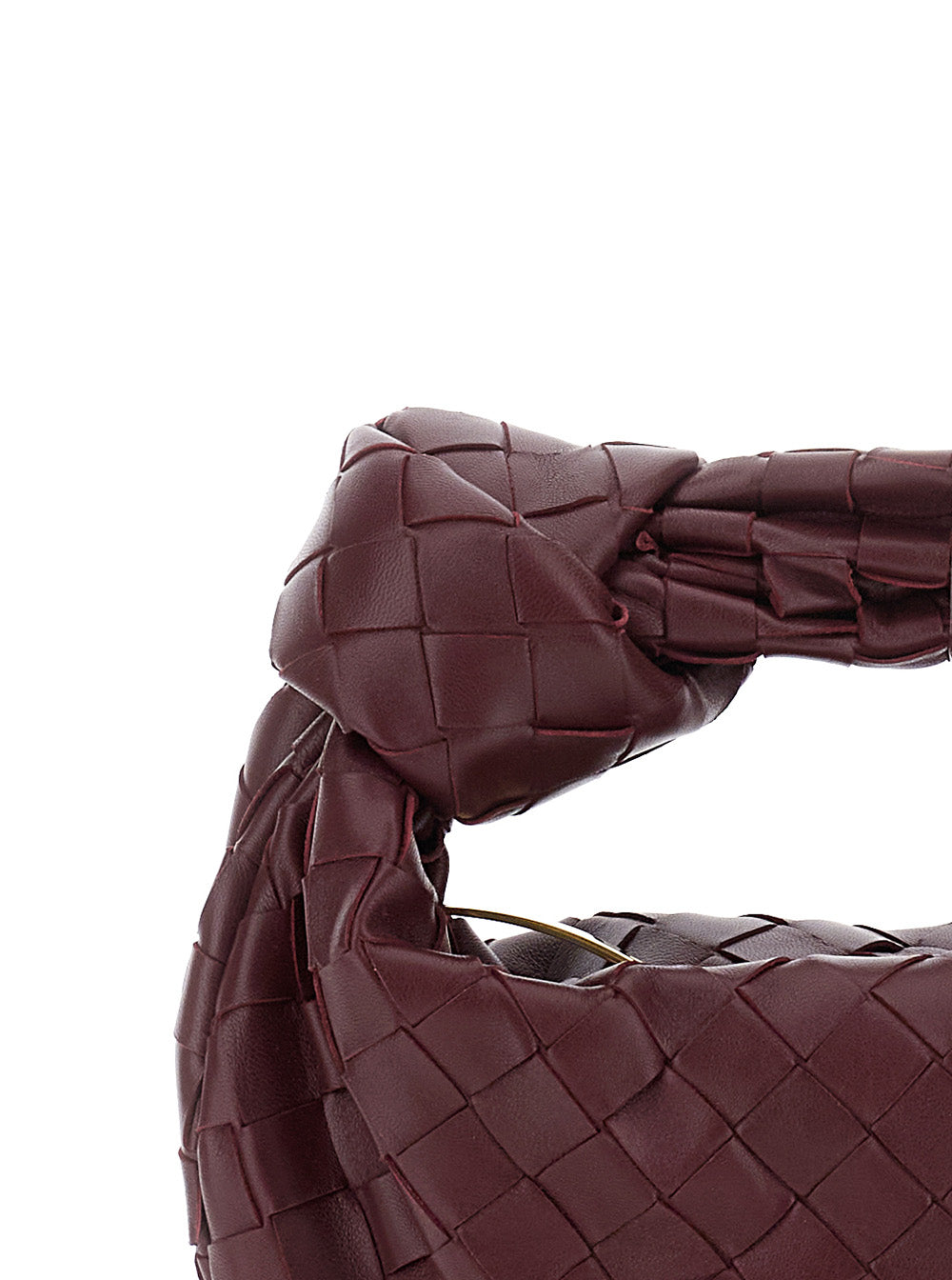 Bottega Veneta Women 'Mini Jodie' Bordeaux Handbag With Intrecciato Motif In Leather Woman