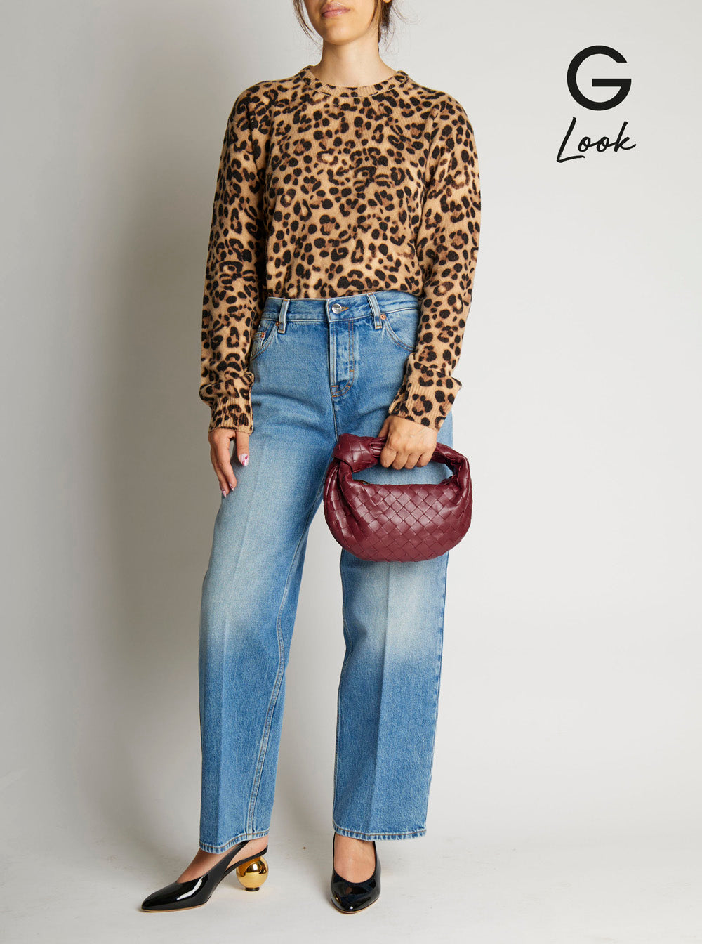 Bottega Veneta Women 'Mini Jodie' Bordeaux Handbag With Intrecciato Motif In Leather Woman