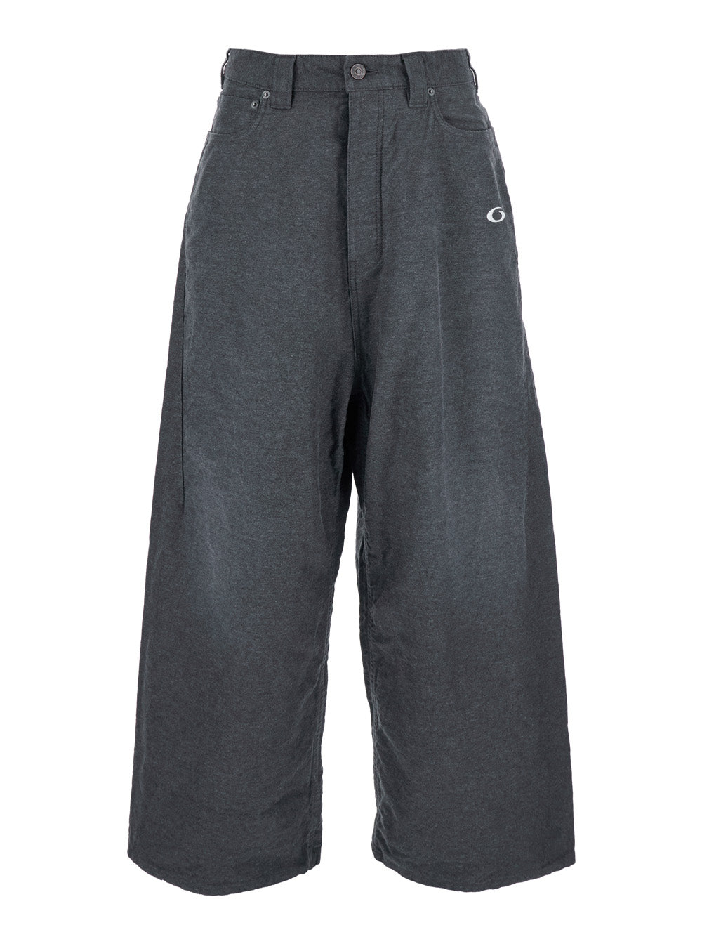 Balenciaga Men Grey Oversize Pants With Logo Detail On The Front And Logo Patch On The Rear In Cotton Man