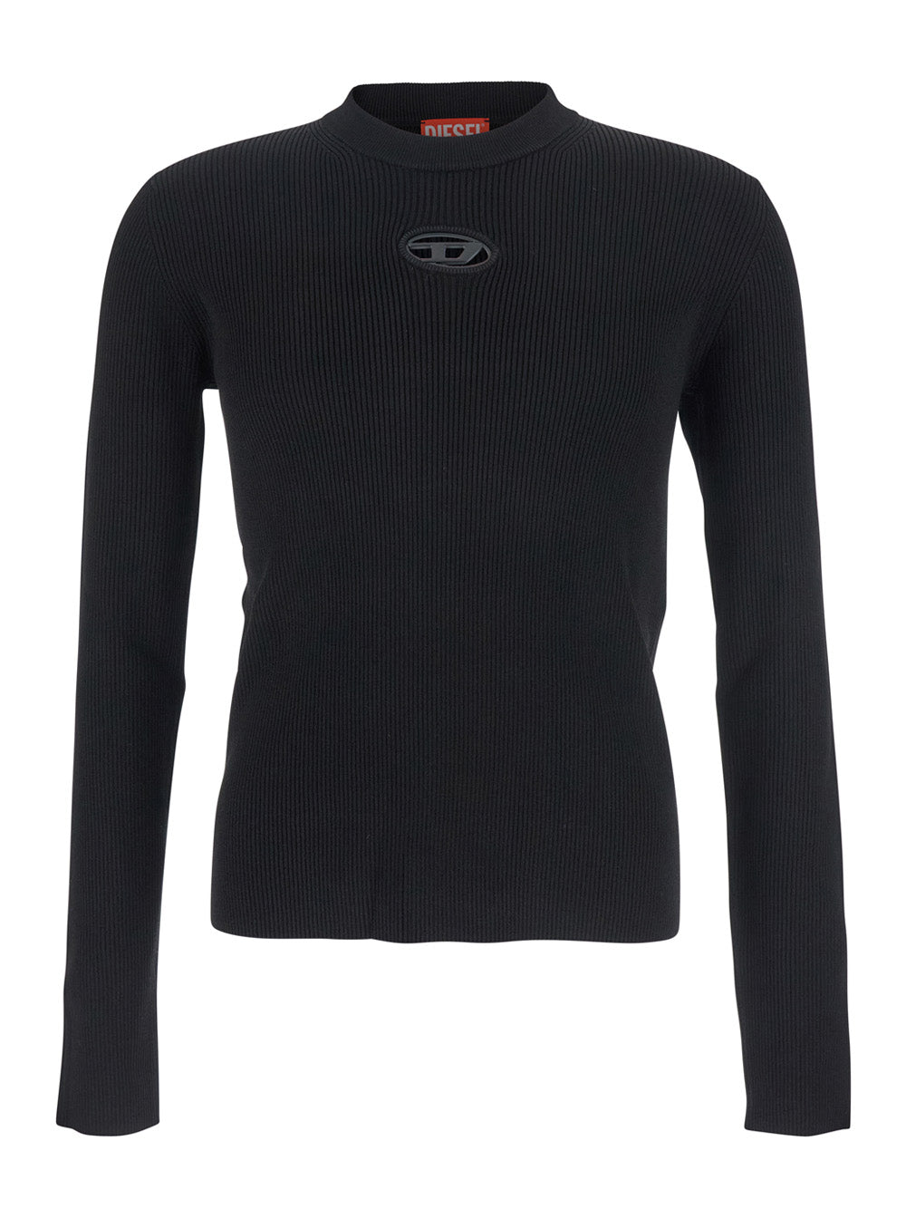 Diesel Men 'Zacary' Black T-Shirt With Round Neck And Oval D Cut-Out On The Front In Tech Fabric Man