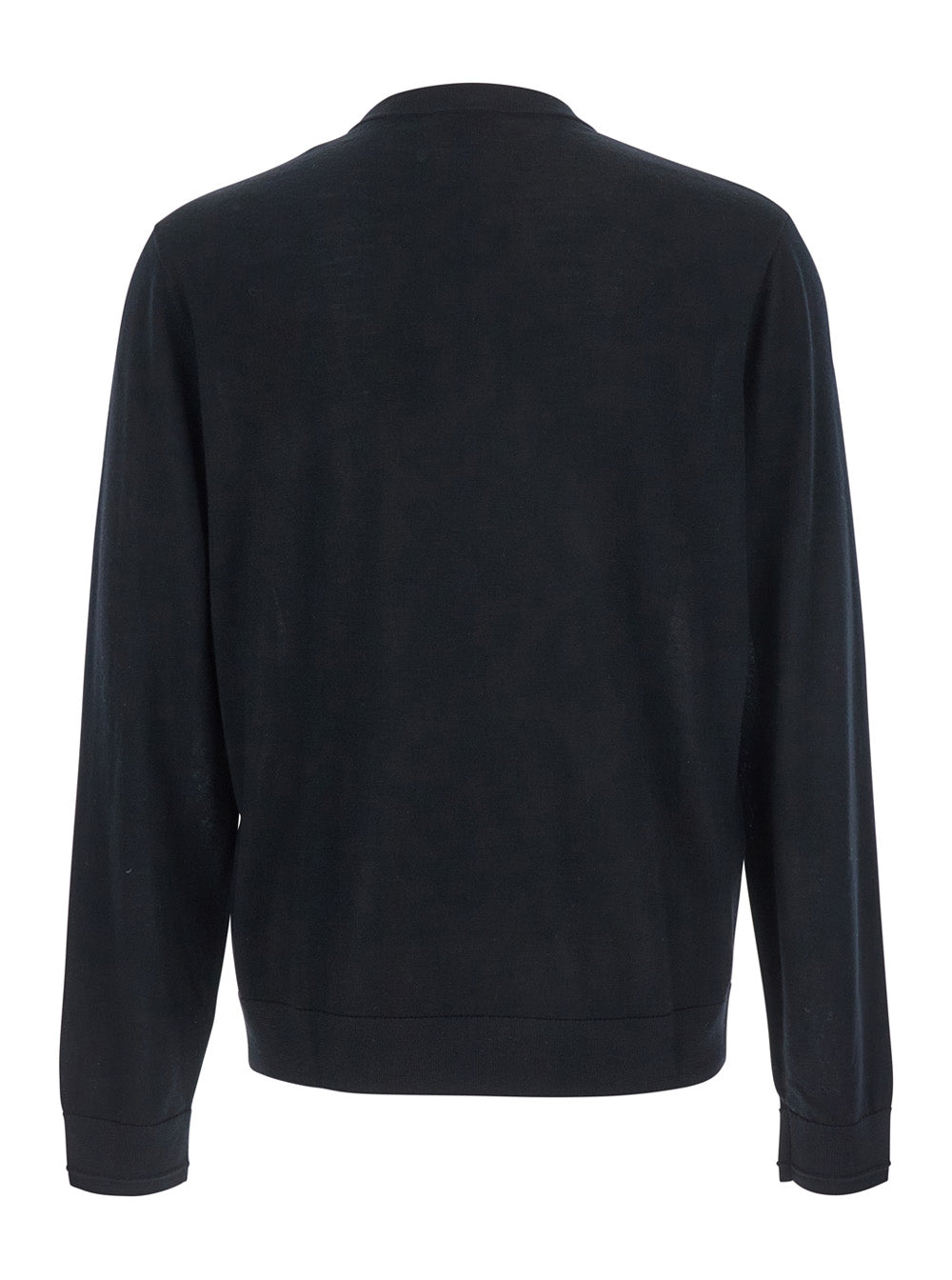 Diesel Men 'K-Valiam' Black Crewneck Sweater With Logo Embroidery On The Front In Wool Man