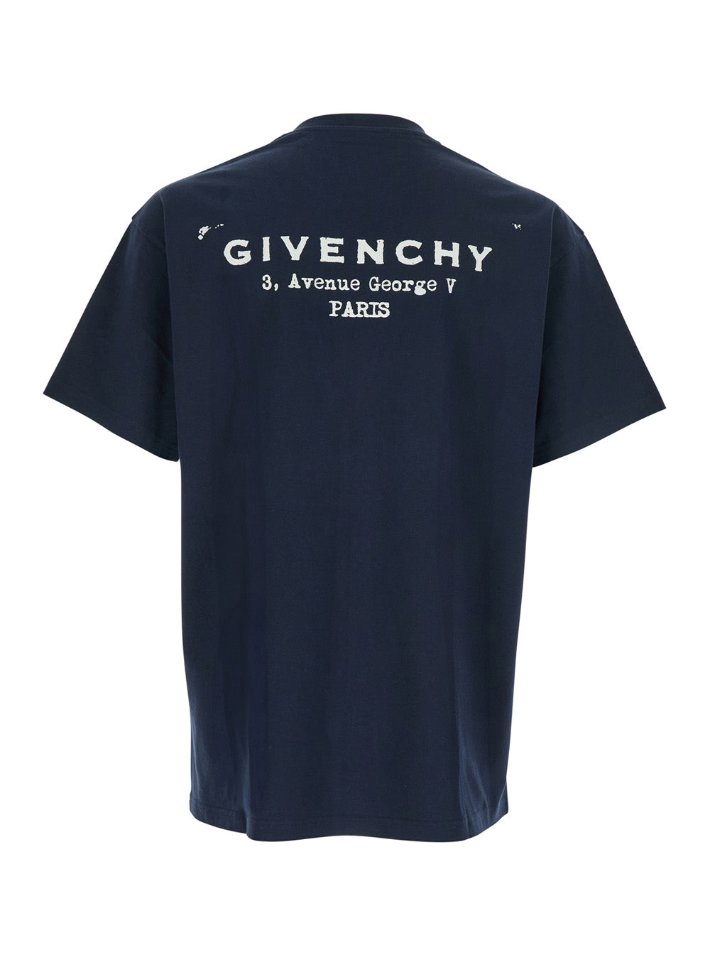 Givenchy Men Blue T-Shirt With Logo On The Front In Cotton Man