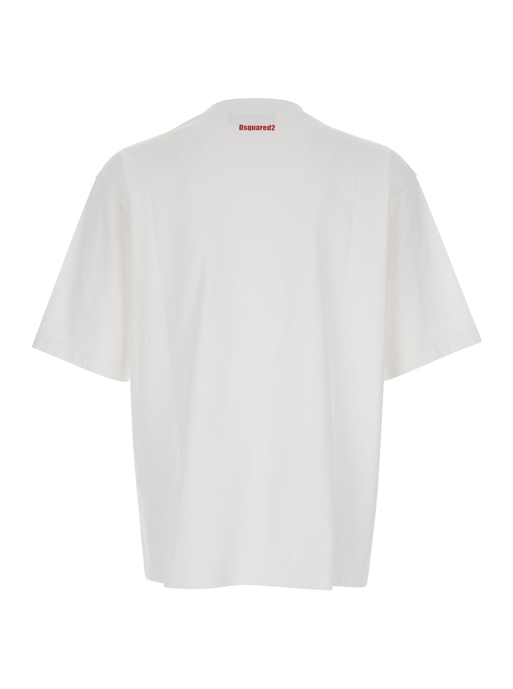 Dsquared2 Men White T-Shirt With Logo On The Front In Cotton Man