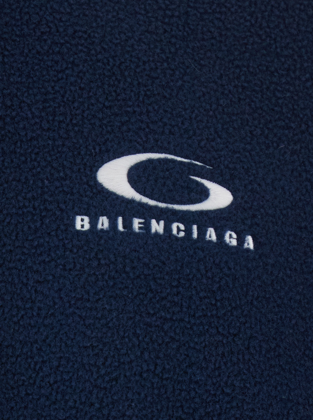 Balenciaga Men Blue Sweatshirt With Logo Detail On Front And Rear And Striped Detail On The Sleeve In Tech Fabric Man