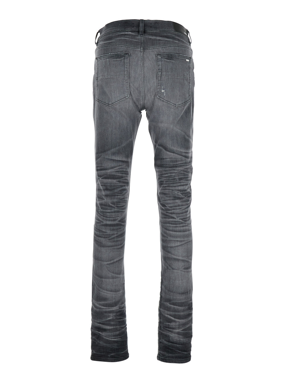 Amiri Men Grey Jeans With Tear Design And Belt Loops In Cotton Man