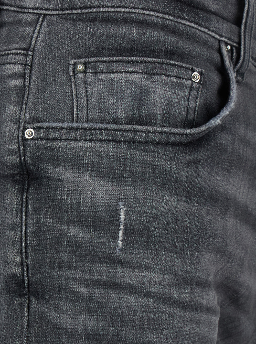 Amiri Men Grey Jeans With Tear Design And Belt Loops In Cotton Man