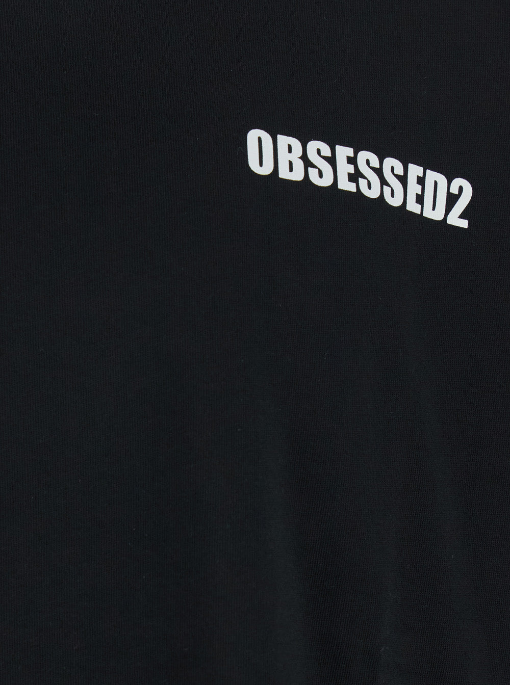 Dsquared2 Men Black T-Shirt With Logo On The Front In Cotton Man