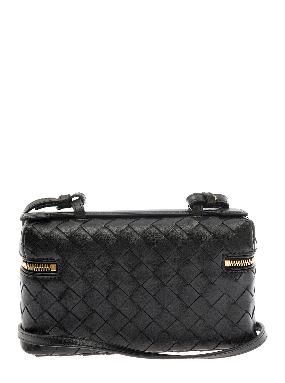 Bottega Veneta Women Black Vanity Case With Intrecciato Motiv In Leather Woman