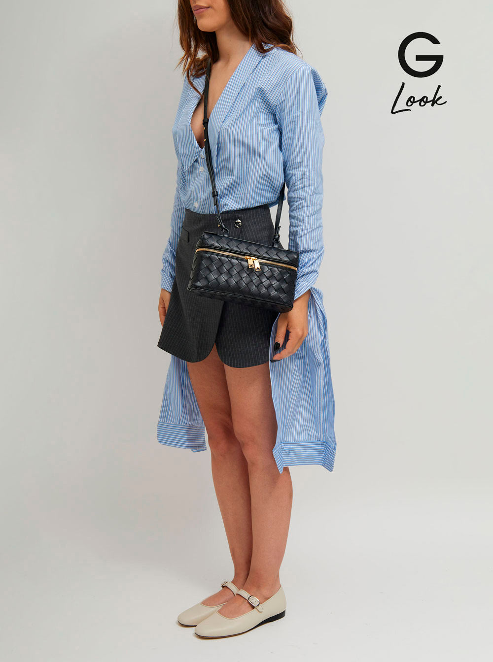 Bottega Veneta Women Black Vanity Case With Intrecciato Motiv In Leather Woman