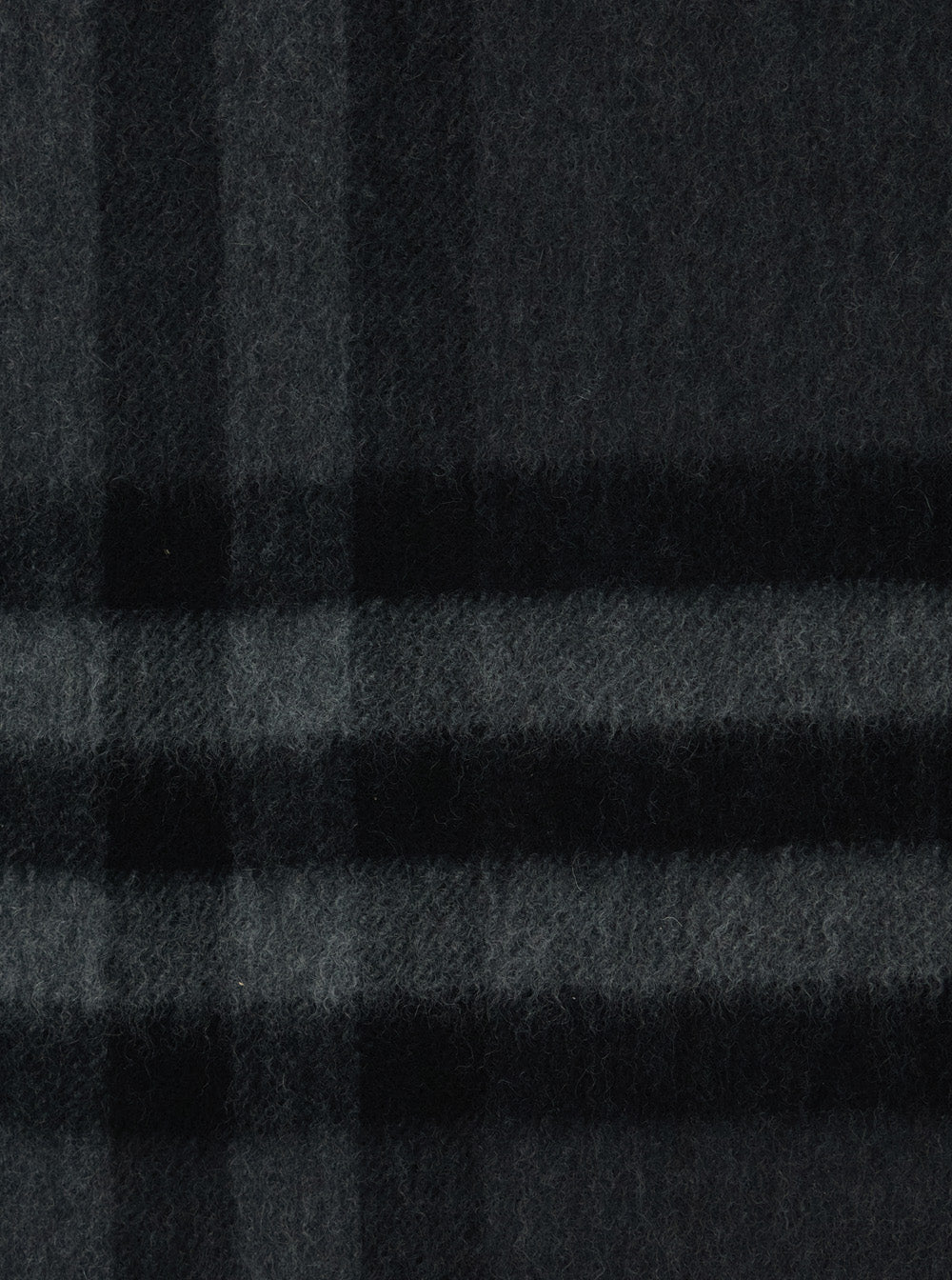 Burberry Men Grey Rectangular Scarf With Check Motif All-Over And Fringed Hem In Cashmere Woman