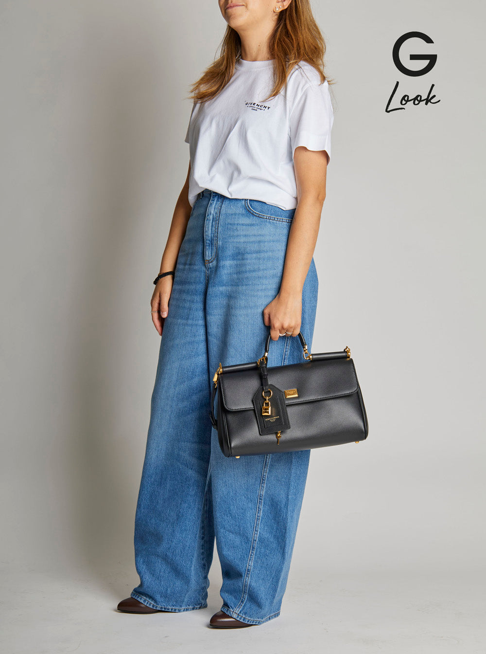 Dolce & Gabbana Women Black Handbag With Padlock Detail And Adjustable And Removable Shoulder Strap In Leather Woman