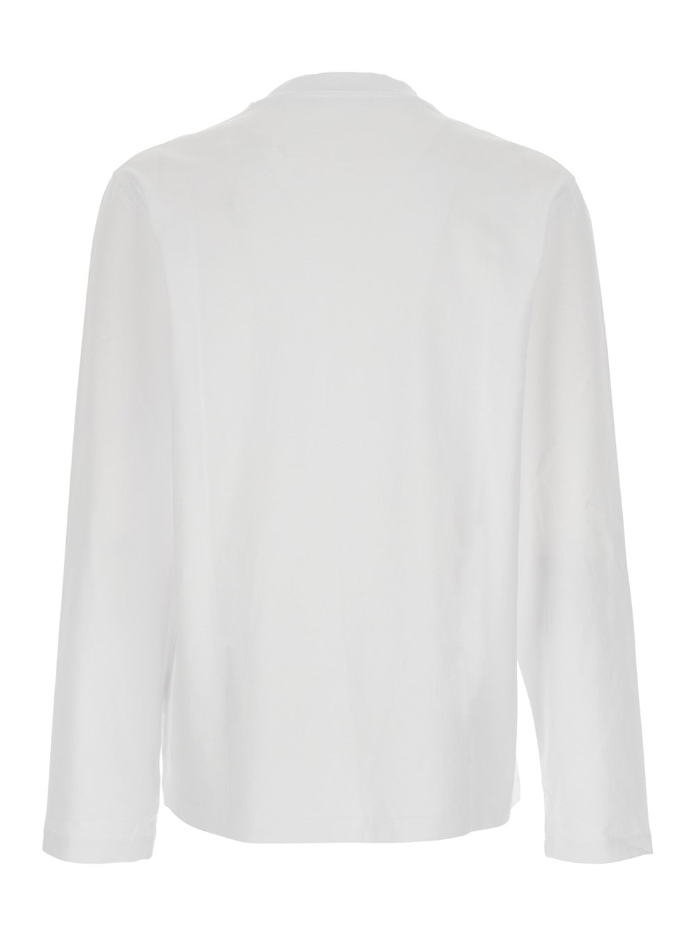 Jacquemus Men 'Le T-Shirt Gros Grain' White Crewneck T-Shirt With Logo Patch On The Front In Cotton Man