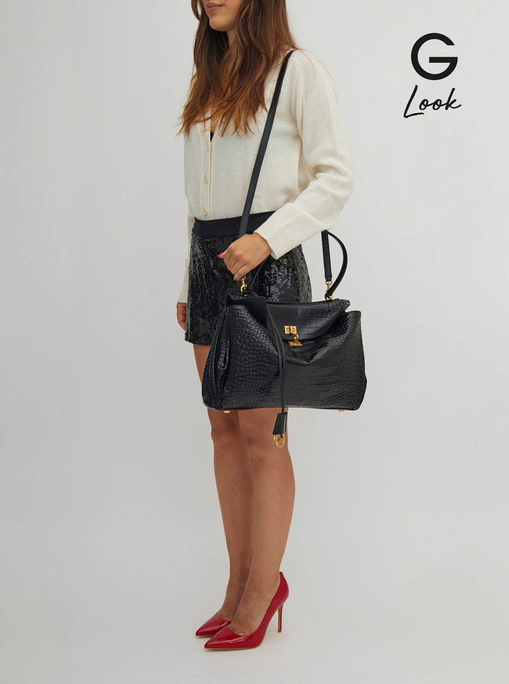 Balenciaga Women 'Rodeo' Black Handbag With Removable Shoulder Strap In Leather Woman