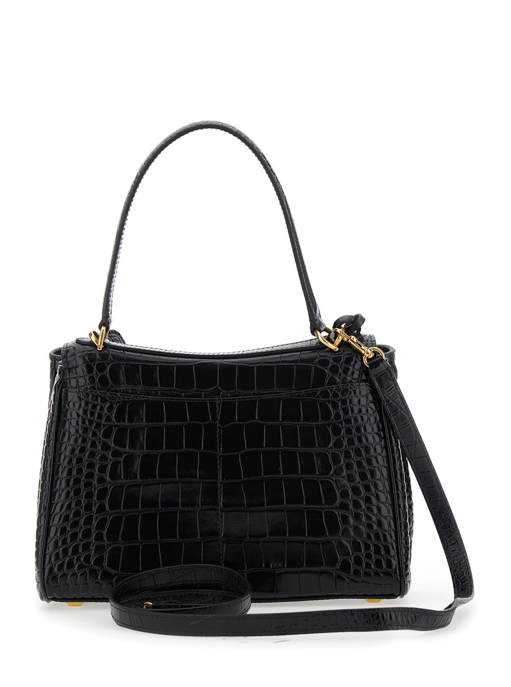 Balenciaga Women 'Rodeo' Black Small Handbag With Detachable Key Holder In Leather Woman