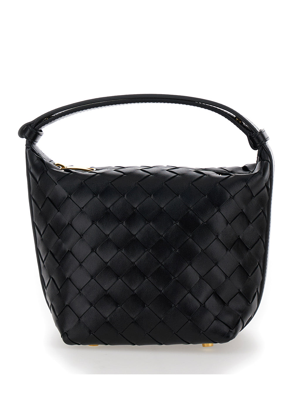 Bottega Veneta Women 'Candy Wallace' Black Handbag With Intrecciato Motif In Leather Woman