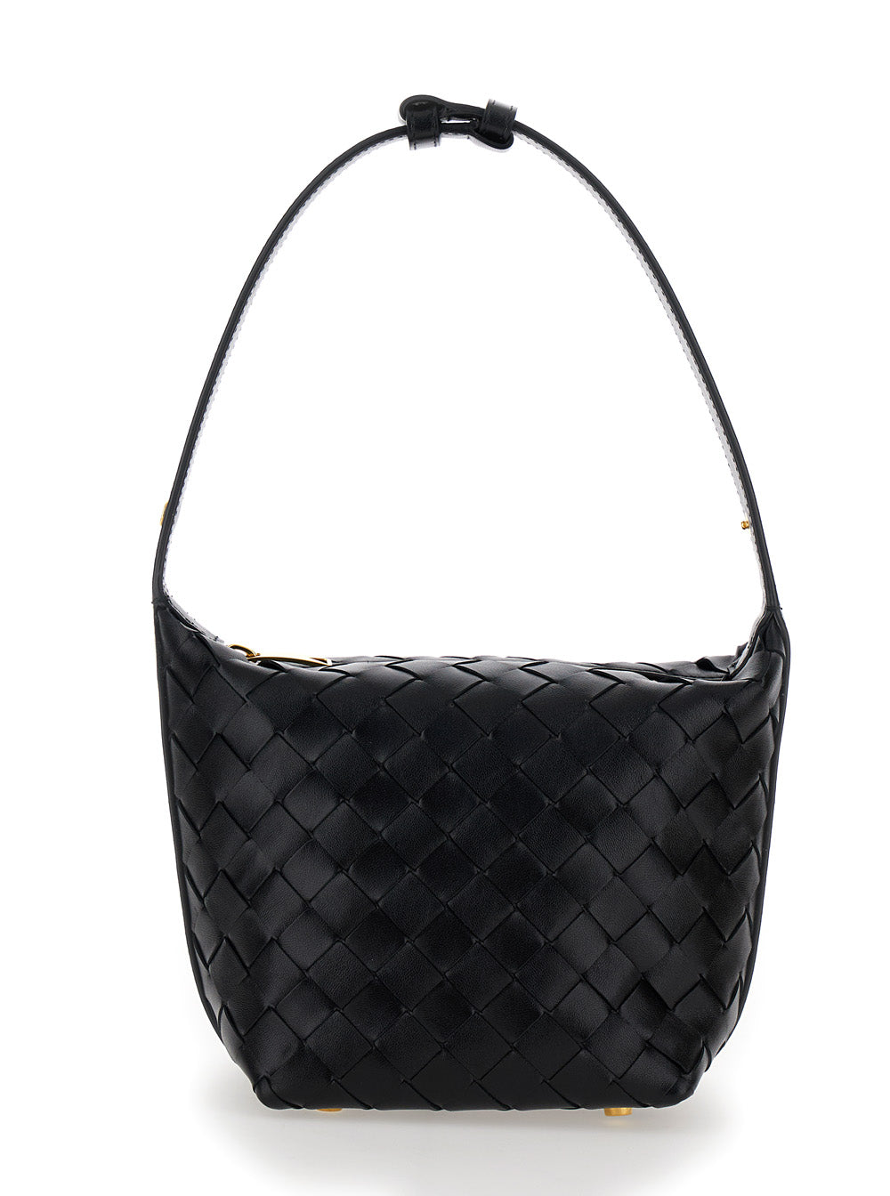 Bottega Veneta Women 'Candy Wallace' Black Handbag With Intrecciato Motif In Leather Woman