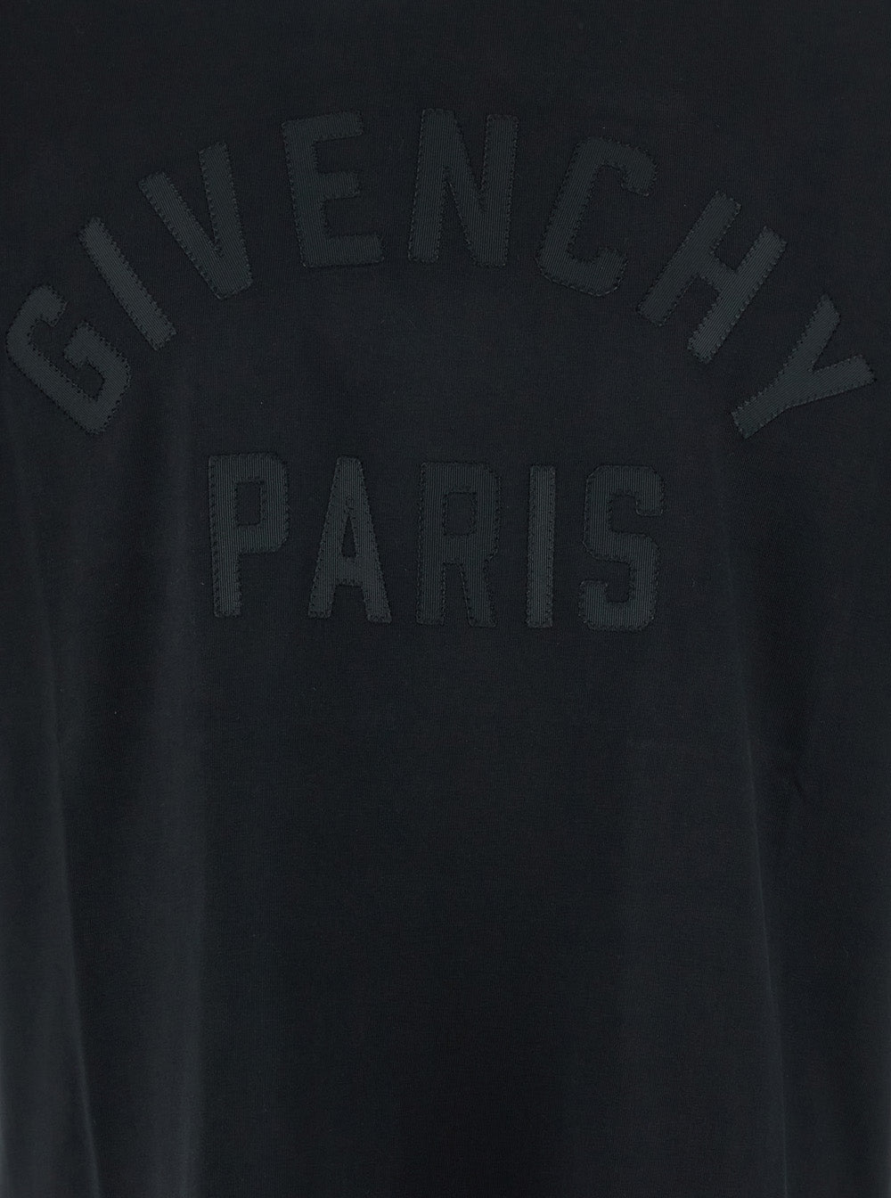 Givenchy Men Black T-Shirt With Maxi Logo On The Front In Cotton Man