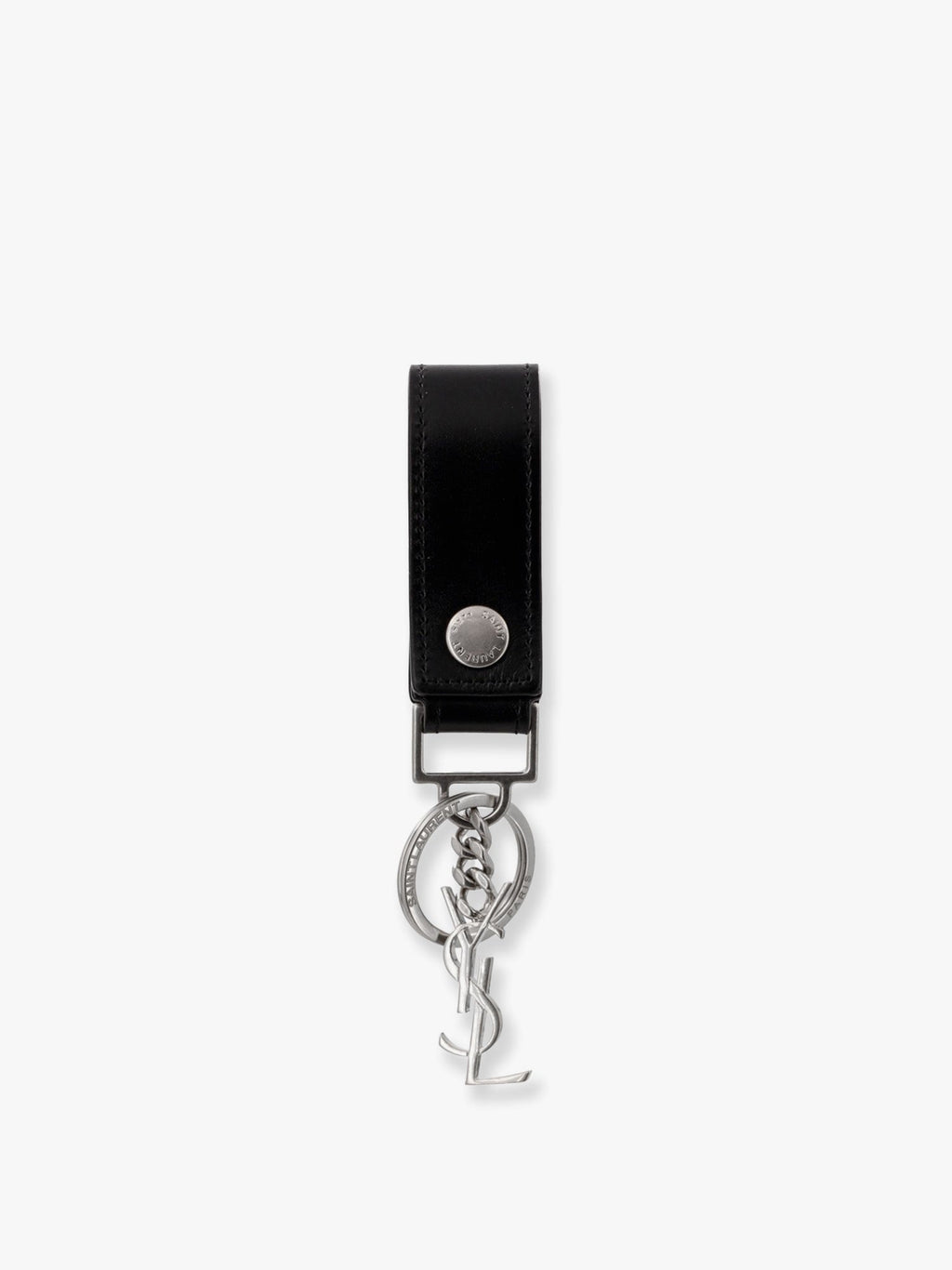 Saint Laurent Men Cassandre Leather Key Ring