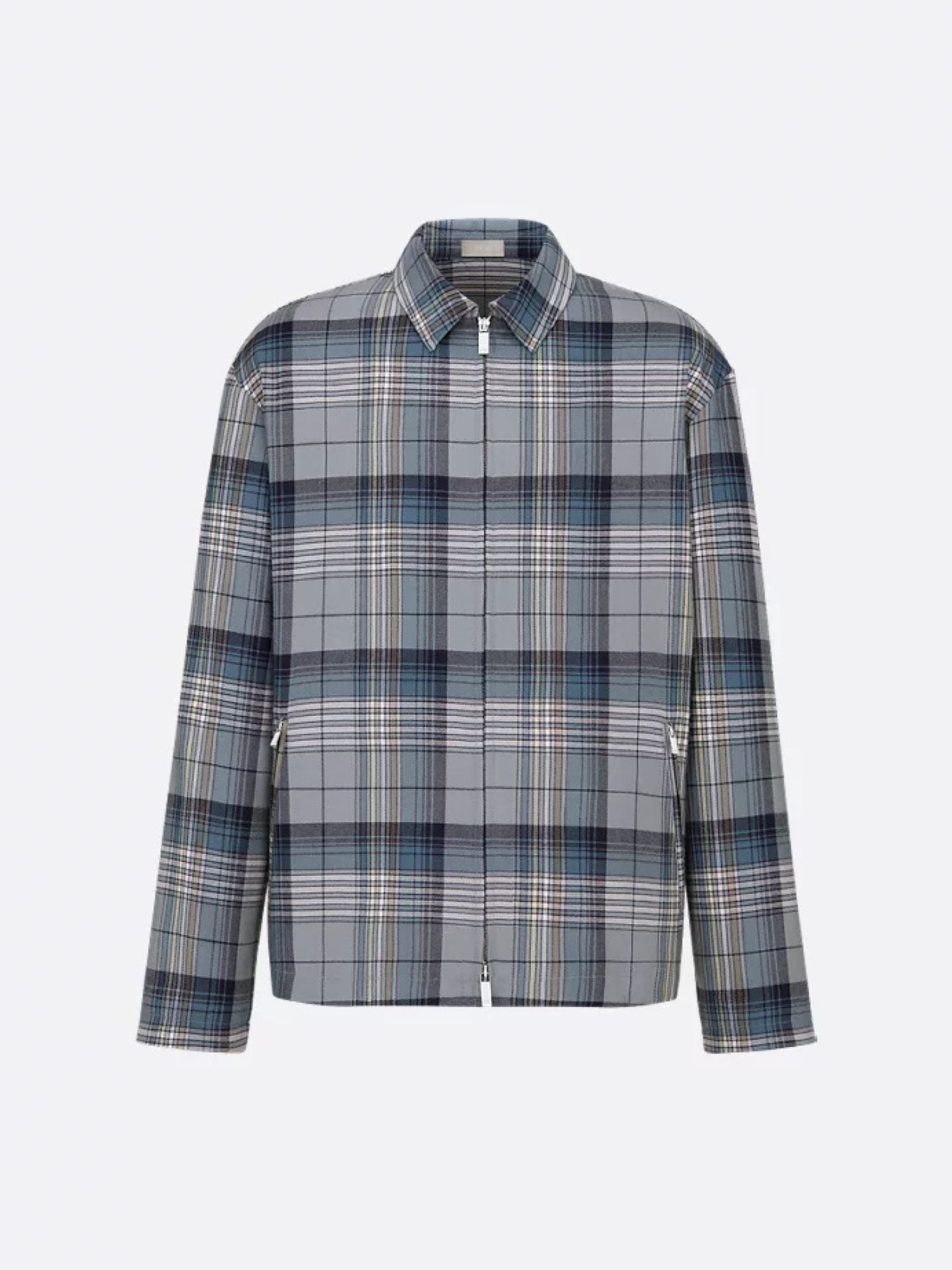 Dior Men Camcia Madras Con Chiusura Zip